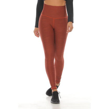 Jacquard Deluxe Leggings - Rust